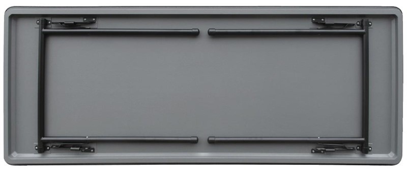  Bolero ABS Rectangular Folding Table Grey 6ft (Single) 