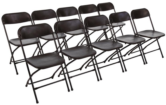  Bolero GD386 - Folding PP Chair Black (Pack 10) 