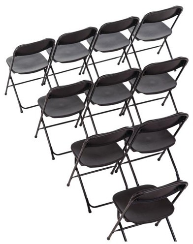  Bolero GD386 - Folding PP Chair Black (Pack 10) 