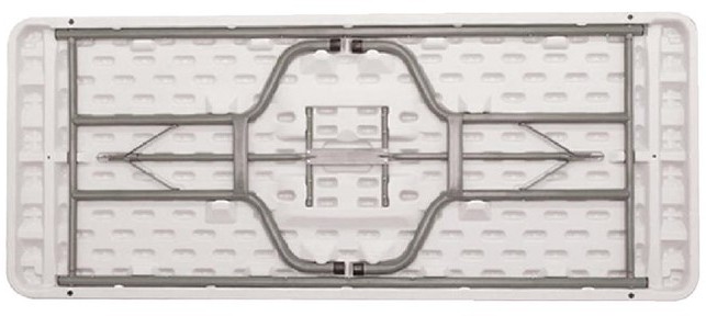  Bolero PE Rectangular Folding Table White 6ft (Single) 