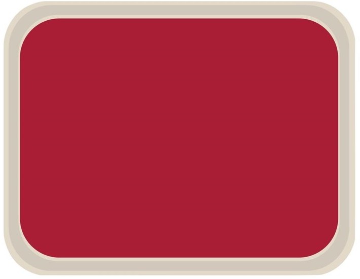  Roltex Polyester Standard Service Tray Red 470 x 360mm 