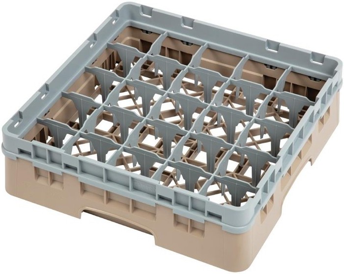  Cambro Camrack Beige 25 Compartments Max Glass Height 92mm 