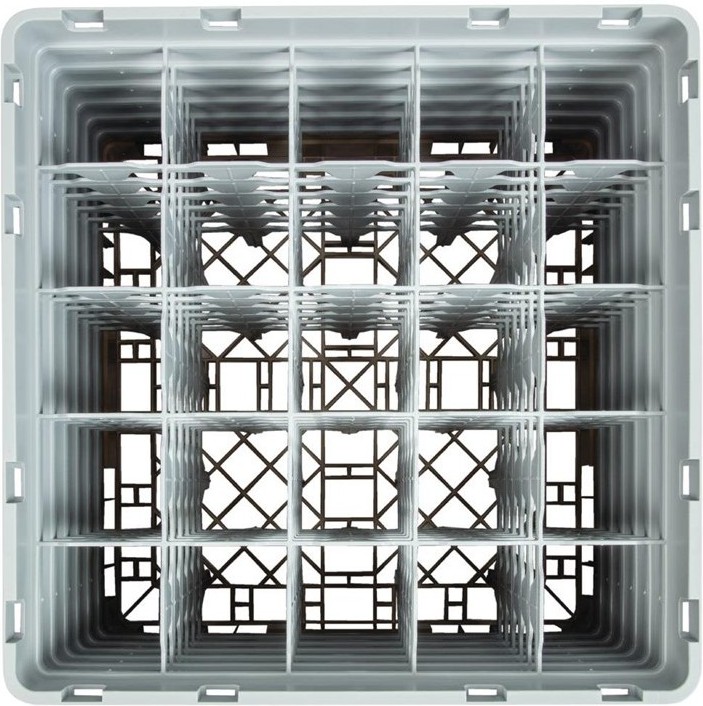  Cambro Camrack Beige 25 Compartments Max Glass Height 298mm 