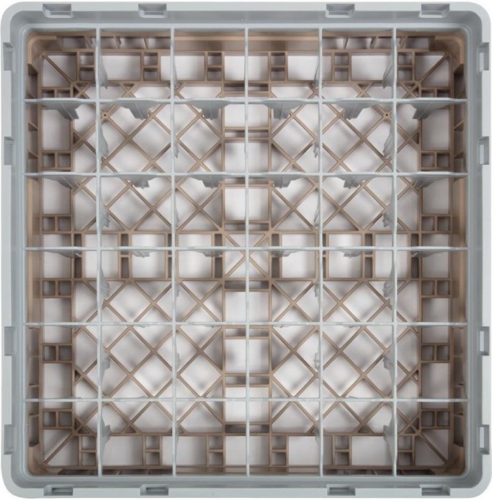  Cambro Camrack Beige 36 Compartments Max Glass Height 92mm 
