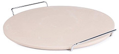  Gastronoble Round Pizza Stone with Metal Serving Rack 