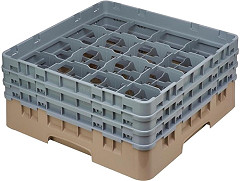  Cambro Camrack Beige 16 Compartments Max Glass Height 174mm 