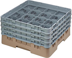  Cambro Camrack Beige 16 Compartments Max Glass Height 215mm 
