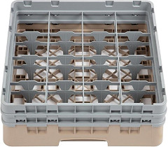  Cambro Camrack Beige 16 Compartments Max Glass Height 133mm 