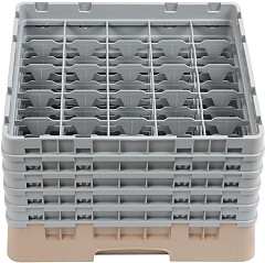  Cambro Camrack Beige 25 Compartments Max Glass Height 257mm 