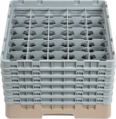  Cambro Camrack Beige 25 Compartments Max Glass Height 298mm 