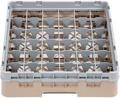  Cambro Camrack Beige 36 Compartments Max Glass Height 92mm 
