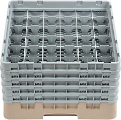  Cambro Camrack Beige 36 Compartments Max Glass Height 257mm 