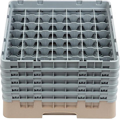  Cambro Camrack Beige 49 Compartments Max Glass Height 257mm 